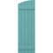 Ekena Millwork Americraft 5-Board (2 Batten) Wood Joined Board-n-Batten Shutters w/Ellipt Top, ARW101BE518X77PTH, PR ARW101BE518X77PTH - alternate 5